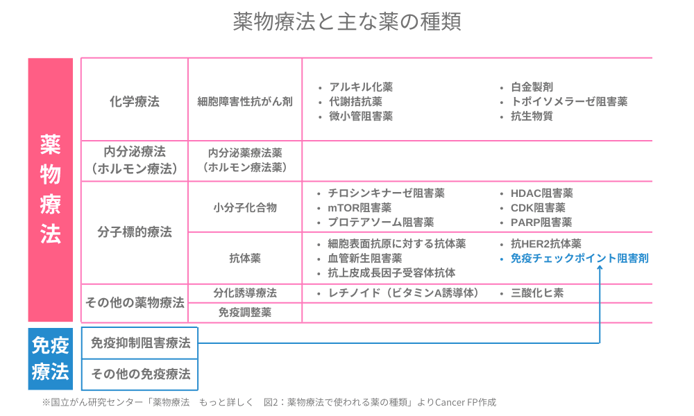 薬物療法と主な薬の種類